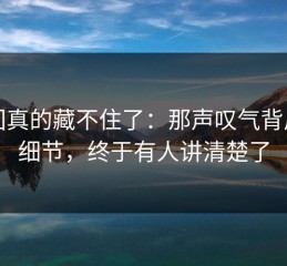 这回真的藏不住了：那声叹气背后的细节，终于有人讲清楚了